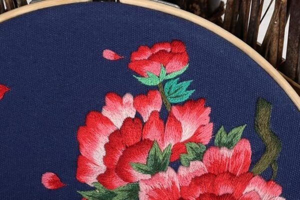 Flower DIY Handmade Embroidery Material Kit for Beginners, Adults, Kids Handmade Embroidery Kit with Detailed Illustrated Instructions Get Faster Mastering Technology, Onesize - Image 2